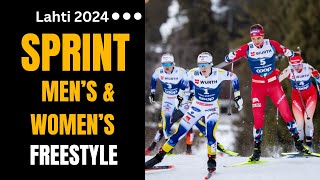 SPRINT freestyle Mens and Womens LAHTI FIN 2024 World Cup CROSSCOUNTRY SKIING [upl. by Duile]