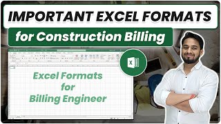 Important Excel Formats for Construction Billing  Billing Engineer  Construction Billing [upl. by Helsell]