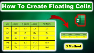 How to create floating cells in Excel  Create Floating Cells In Excel  Floating Cells In Excel [upl. by Aviv]