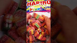 ASMR Haribo Pixel Unwrapping and Eating [upl. by Nyledam]