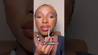 BLACK SKIN LIP COMBO blackgirlmakeup shorts lipcombo [upl. by Natsirc]