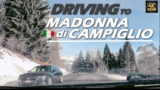 Driving in Dolomiti landscape to Madonna di Campiglio IT 4K60FPS [upl. by Kimmie]