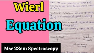 Wierl Equation in hindi notes  MSc 2Sem Spectroscopy in hindi notes  Easy language [upl. by Aivan242]