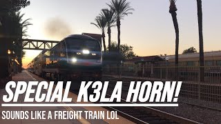 RARE METROLINK K3LA HORN Metrolink Train F125 926 Departing Fullerton with Hornshow 10292021 [upl. by Soll533]