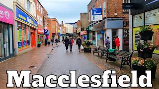 ENGLAND Macclesfield Town Centre Walk Tour UK 4K [upl. by Decima]