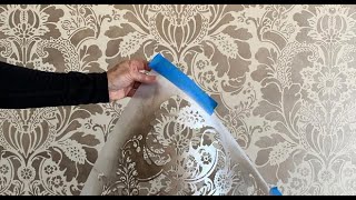 How to Stencil a Metallic Paint Feature Wall Fast and Fearlessly [upl. by Lattie]