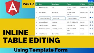 Inline Table Editing Angular 15  angular tutorials  angular tutorial for beginners  Part1 [upl. by Tammi]