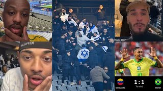 DES TENSIONS DANS LE STADE DES BAGARRES FRANCE 00 ISRAËL  RAPHINHA CÉLÈBRE COMME NEYMAR [upl. by Ailegra]