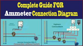 Ammeter Connection with Selector switch  Engineers CommonRoom ।Electrical Circuit Diagram [upl. by Ennej]