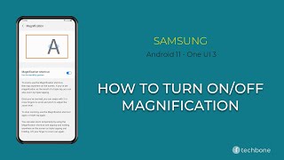 How to Turn OnOff Magnification  Samsung Android 11  One UI 3 [upl. by Mitzi]