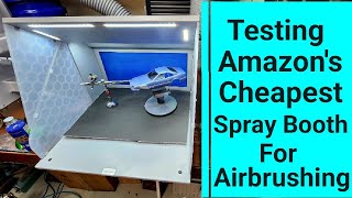 Testing Amazons Cheapest Spray Booth For Airbrushing [upl. by Eniloj]