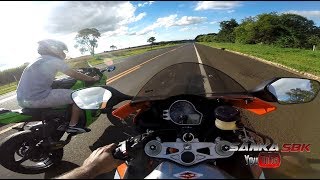 Cbr 1000rr vs Zx10r  Remapeadas [upl. by Nrubua]