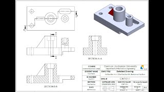 CW71 Sections Assembly Drawings  SolidWorks Arabic [upl. by Rifkin546]