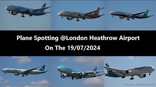 4K Plane Spotting London Heathrow Airport On The 19072024 [upl. by Leavelle]