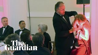 Conservative MP Mark Field grabs climate protester by the neck [upl. by Collimore138]