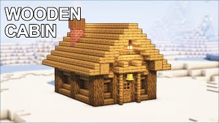 Minecraft Winter Cabin Tutorial l Easy [upl. by Hannasus651]