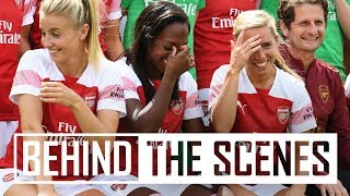 Behind the scenes at Arsenal Womens 201819 photocall [upl. by Jarita]