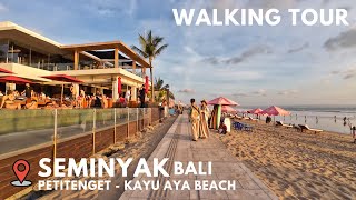 Walking Tour Seminyak Petitenget to Kayu Aya Beach Bali 🇮🇩  New Jogging Track at Seminyak Beach [upl. by Amil286]