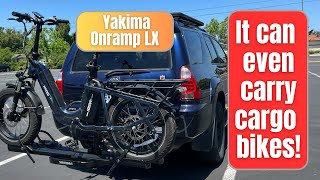 Yakima Onramp LX ebike and heavy bike hitch rack best hitch bike racks for heavy bikes [upl. by Batha965]