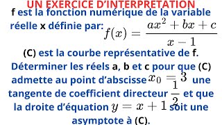 FONCTION RATIONNELLE EXERCICE DINTERPRETATION [upl. by Leunas992]