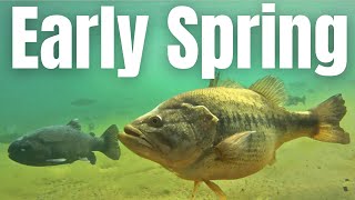 EARLY SPRING Bass Fishing COMPLETE GUIDE How To Locate Prespawn Bass [upl. by Afinom]