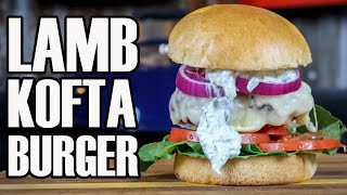 Lamb kofta burger with tzatziki sauce [upl. by Bat]