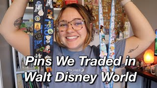 Walt Disney World Pin Haul  Pin Trading in Walt Disney World  Magically Katelyn [upl. by Carbo]