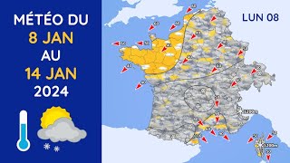 Météo du Lundi 8 au Dimanche 14 Janvier 2024 [upl. by Eillime]