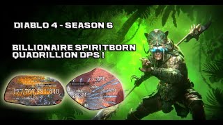 Diablo 4  Spirithborn HIT 30  40 Billion   Tier 100 Pit farm [upl. by Oilejor]