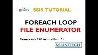 foreach loop container file enumerator  ForEach FILE Enumerator SSIS  ssis tutorial part 44 [upl. by Eilrebma47]