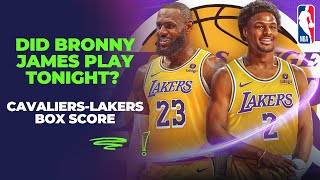 Bronny James Scores First NBA Points in Hometown During Lakers Loss to Cavaliers [upl. by Gnad995]