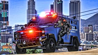 Playing GTA 5 As A POLICE OFFICER SWAT 7 LAPD GTA 5 Lspdfr Mod 4K [upl. by Rocray]