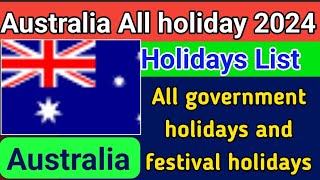 Australia public holidays in 2024 [upl. by Ettenowtna]