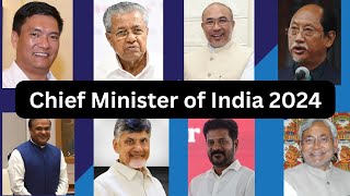 Chief ministers list 2024  all states CM of India  CM of all states of India [upl. by Airamat991]