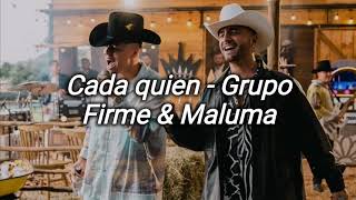 REACCION a MALUMA y GRUPO FIRME  CADA QUIEN [upl. by Pogue752]