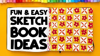 FUN amp EASY Sketchbook Ideas [upl. by Atinas971]