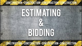 Construction Estimating and Bidding Training [upl. by Kopp]