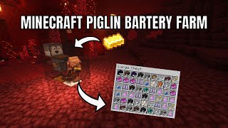 Minecraft Piglin Trading Farm JavaBedrock [upl. by Kcirderf]