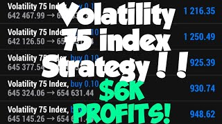 Best Volatility 75 index Strategy [upl. by Usanis]