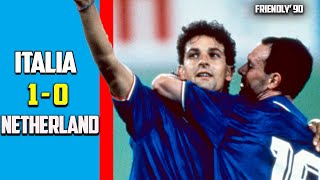 Italy vs Netherlands 1  0 Full Highlight Friendly Match 1990 [upl. by Enelec]