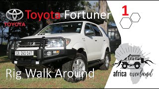 africa overland  toyota fortuner 1  rig walk around [upl. by Kaete]