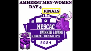 2024 NESCAC SWIM CHAMPS MENWOMEN DAY FOUR FINALS OF ALL AMHERST SWIMMERS EVENTS NCAA HIGHLIGHTS [upl. by Randy]