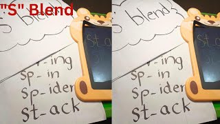 How to learn  s blends  with three easy techniques with  miss jiya khan [upl. by Alahs657]