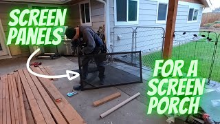 Making Screen Panels for a Screen Porch  Agile Remodeling Handyman  Kenmore WA [upl. by Sessilu]