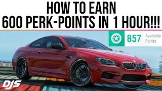 Forza Horizon 4  How to earn 600 PerkPoints EVERY HOUR Fastest method in the game [upl. by Nodnalb]