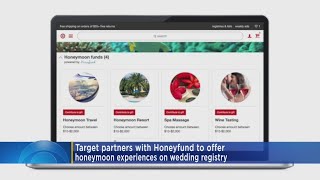 Target Teams Up With ‘Honeyfund’ Adds Trips To Wedding Registries [upl. by Ielak]