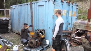 Fordson dexta perkins 3cylinder engine first start [upl. by Festatus]