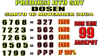 PREDIKSI SIDNEY HARI INI 16 NOVEMBER 2024  BOCORAN TOGEL SYDNEY HARI INI  RUMUS EKOR SIDNEY [upl. by Kearney]