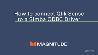 How to Connect QlikSense to any data source through an ODBC driver [upl. by Natelson]