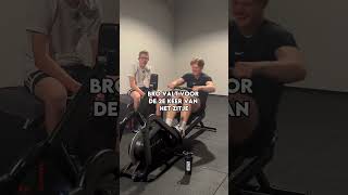 Wie kan er sneller roeien Ruben of ik gym howtobuildmuscleforskinnyguys motivation [upl. by Wetzell]